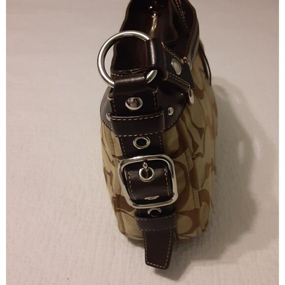 Coach Signature Zoe Canvas Handbag - Picture 13 of 16